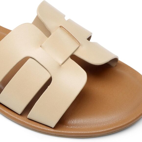 Women's Slide Sandals Flat Sandals Slides - Picture 6 of 8